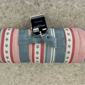 “New”Nautica Red, White & Blue Striped/Star Pattern Outdoor Throw Blanket 60x70